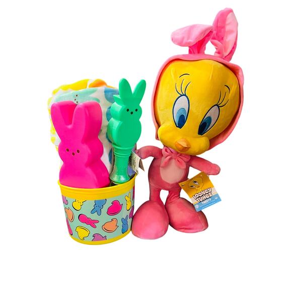 Tweety bird 20 inch Peeps basket bundle 60 by 70 peep throw bundle with green - Picture 11 of 13